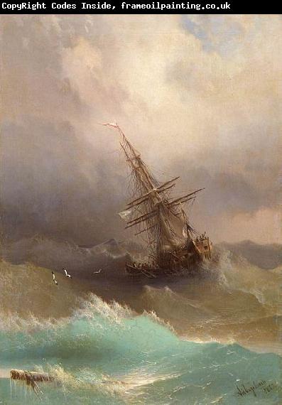 Ivan Aivazovsky Ship in the Stormy Sea